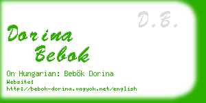 dorina bebok business card