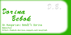 dorina bebok business card